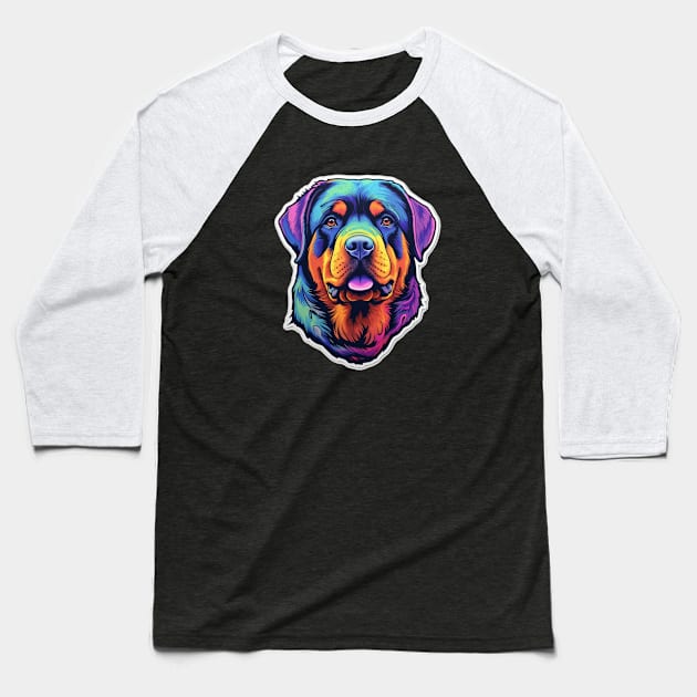 Canine Charm - Rottweiler Dog Design Baseball T-Shirt by InTrendSick